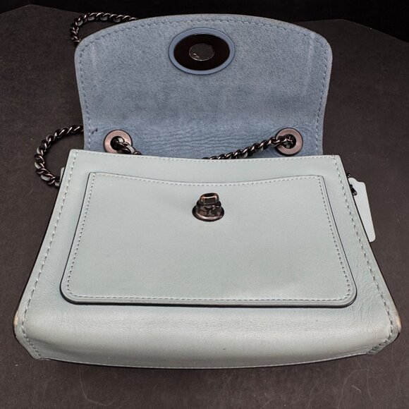 Coach Parker Light Blue Shoulder Bag Crossbody Purse - Picture 5 of 15
